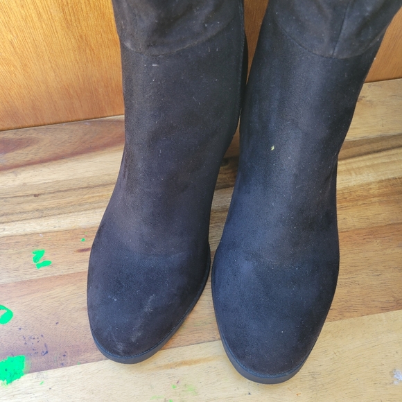 Old Navy Tall Sued Boot Black Jack Size 8 - Picture 7 of 16